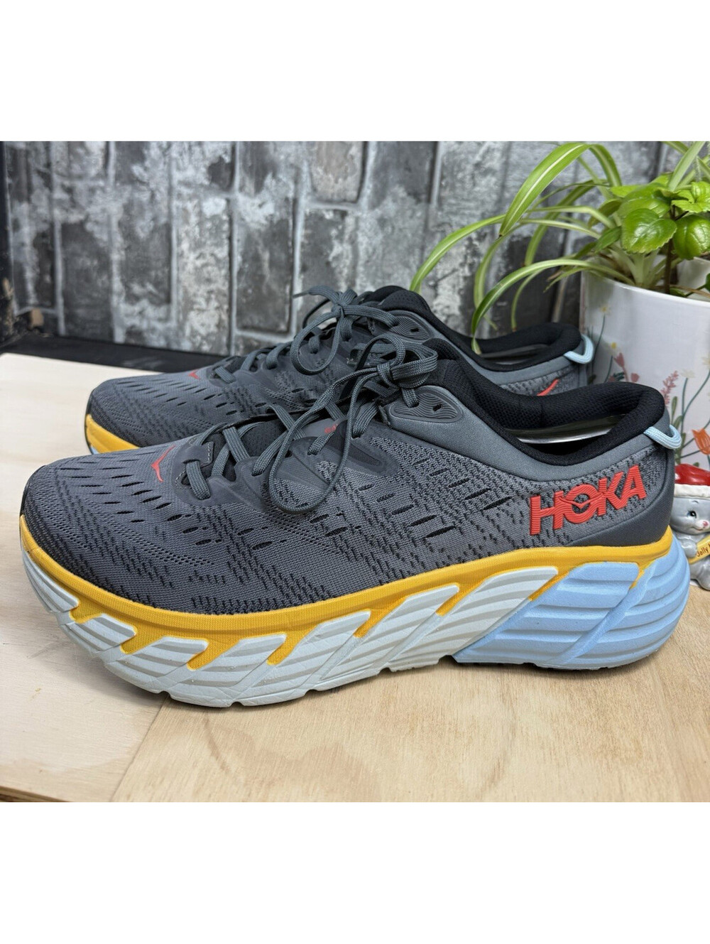 Hoka One One Gaviota 4 Men's Castlerock/Anthracite Sneaker US 12